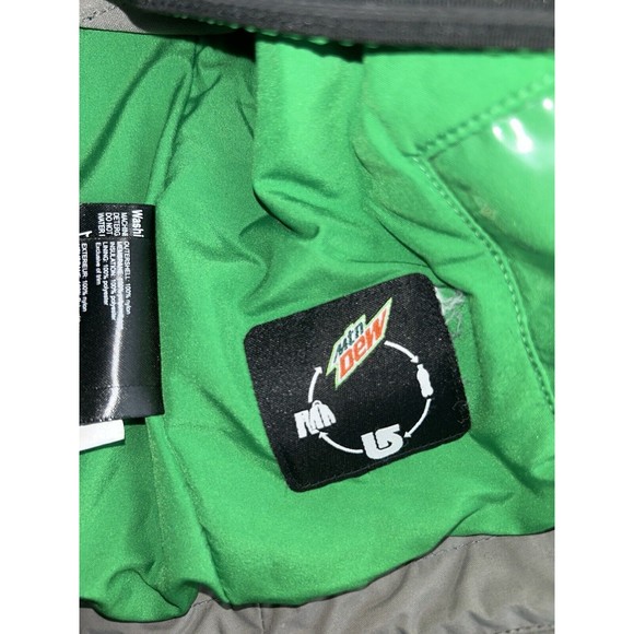 Burton Jacket Men L Green DryRide MountainDew Snowboard Hooded Winter Coat Parka - Picture 4 of 12